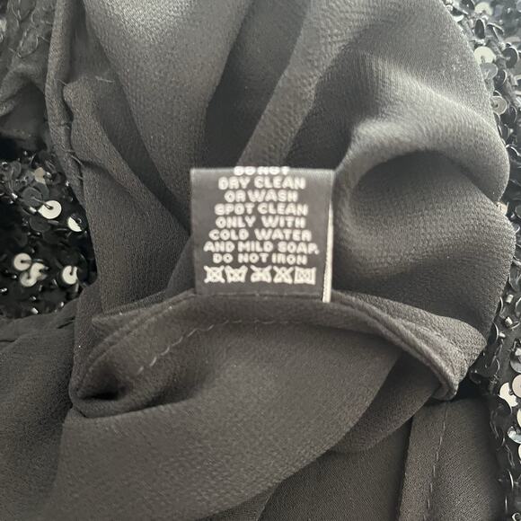 Vintage Adrianna Papell Sequin Top Black Size L - Picture 12 of 15